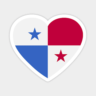 I Love Panama // Heart-Shaped Panamanian Flag Magnet