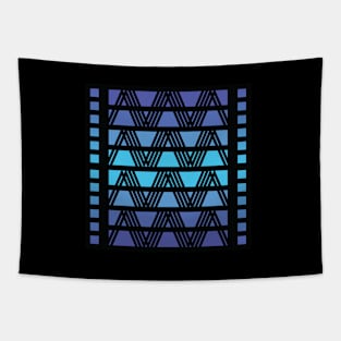 “Dimensional Wavelength” - V.2 Blue - (Geometric Art) (Dimensions) - Doc Labs Tapestry