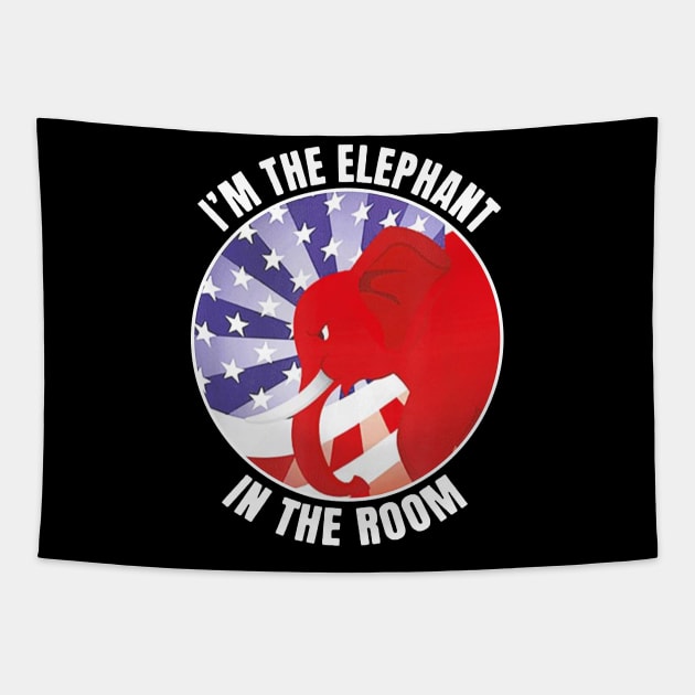 I'm The Elephant In The Room Republican Tapestry by Fomah