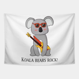 Koala Bears Rock, Funny Cute Koala Bear Love Tapestry