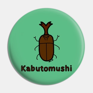 Kabutomushi (Rhino Beetle) Japanese design in color Pin