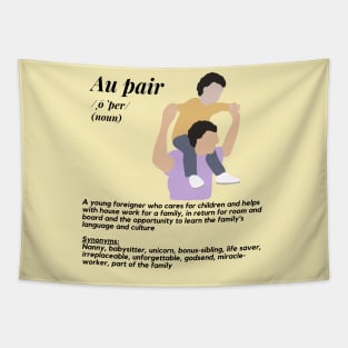 Au pair definition- yellow male Tapestry