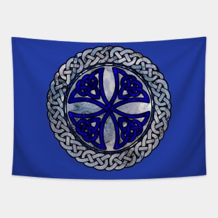 Blue Celtic Shield Knot Tapestry