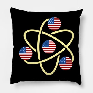 American Flag Atom Chemistry teacher Pillow