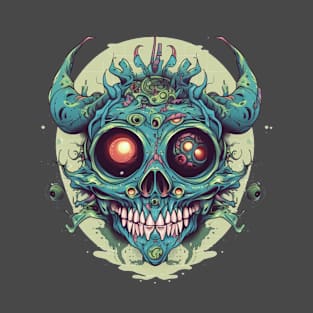 scary demon skull T-Shirt