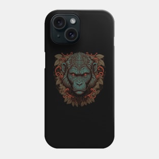 Gorilla decorated with Javanese ornaments Phone Case