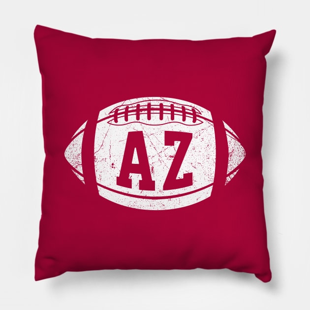 AZ Retro Football - Red Pillow by KFig21