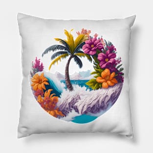 Summer, ocean, beach design Pillow