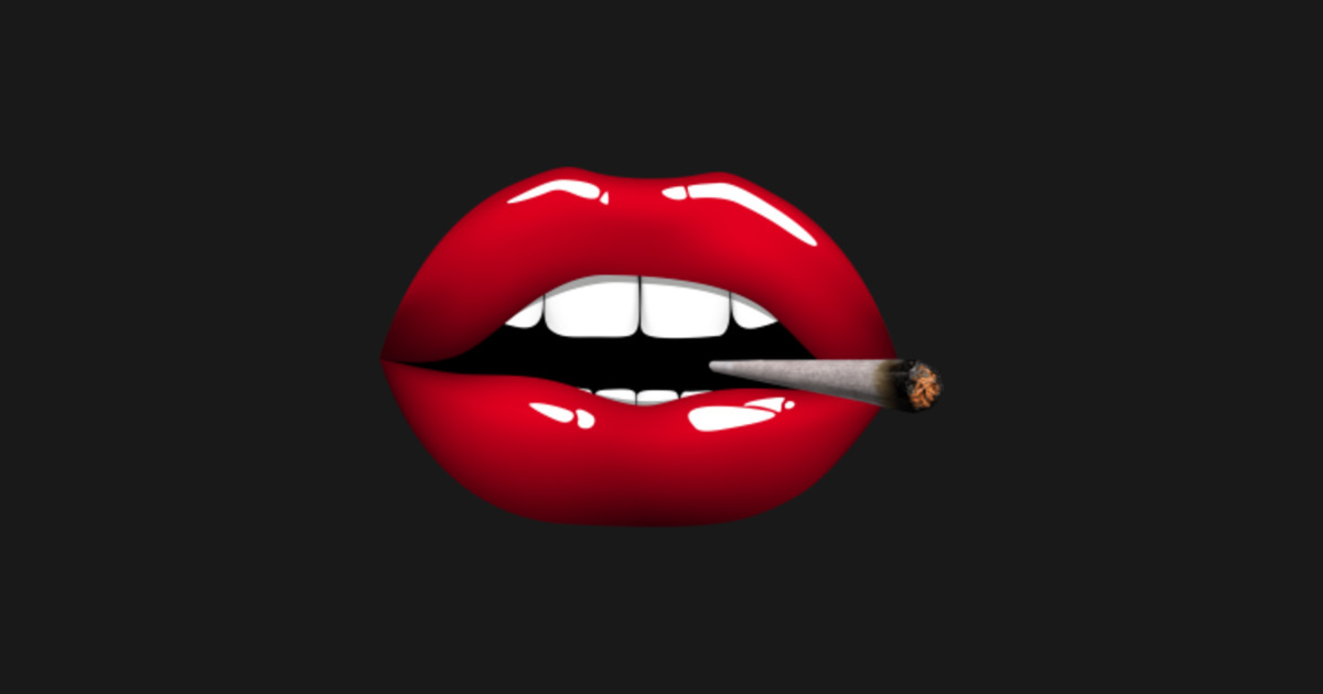 420 Lips Smoke Weed Weed Sticker TeePublic