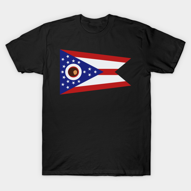 Discover Ohio Buckeye Flag - Ohio Flag - T-Shirt