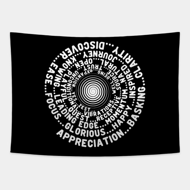 ABC FEEL GOOD Vortex Abraham-Hicks Inspired Typography Law of Attraction Tapestry by YogaStatement