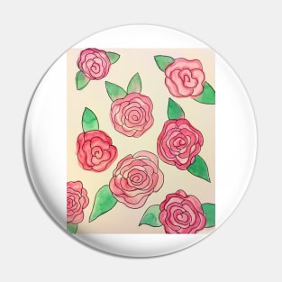 Pink Roses Pin