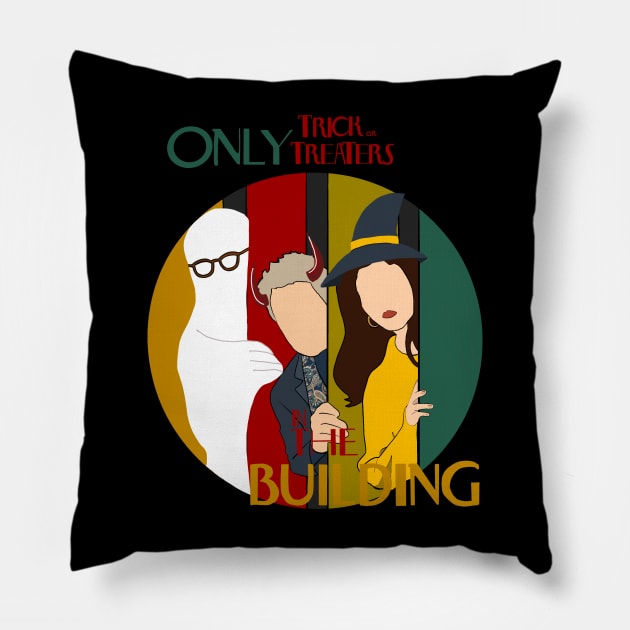 Only Murders Halloween Fan Art OMITB Pillow by Blue Moon Barn