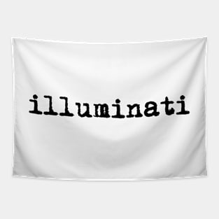 Illuminati. Typewriter simple text black Tapestry