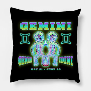 Gemini 8a Black Pillow