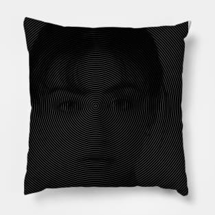 A Woman Portrait In Spiral Lines Pillow