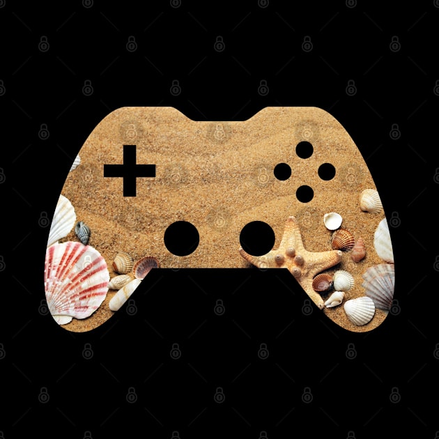 Seashore Beach - Gaming Gamer Abstract - Gamepad Controller - Video Game Lover - Graphic Background by MaystarUniverse