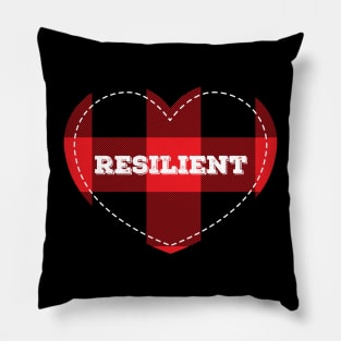 Buffalo Plaid Lumberjack Resilient Love Heart Pillow