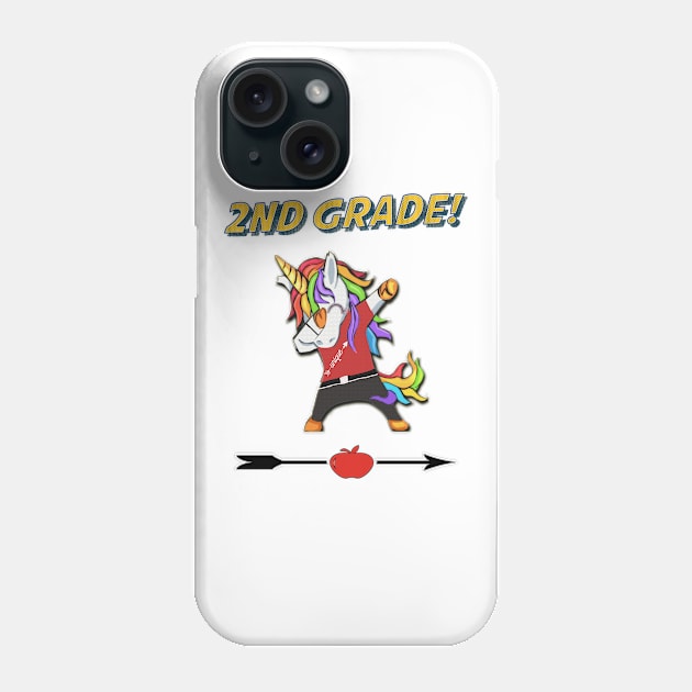 2nd Grade Funny Dabbing Unicorn Boy Design Phone Case by familycuteycom