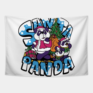Santa panda Tapestry