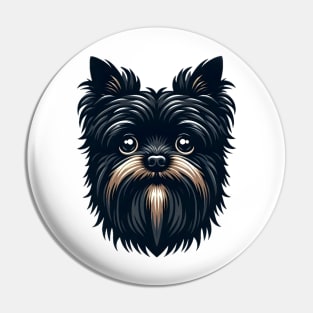 Head affenpinscher dog pet portrait cartoon vector illustration Pin