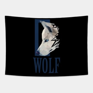 wolf lowpoly art Tapestry