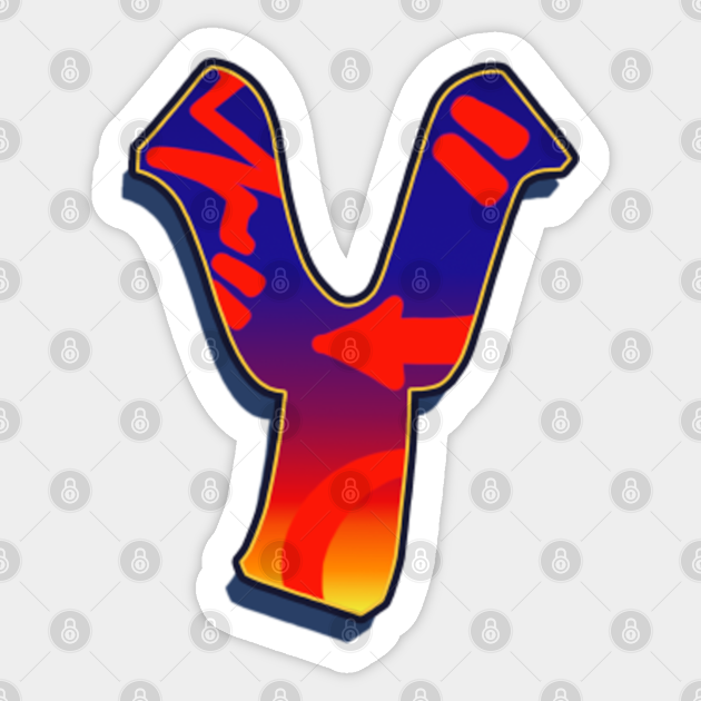 Letter Y Night Sky Graffiti Sticker Teepublic