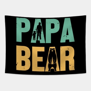 Papa Bear Retro Gift for Father’s day, Birthday, Thanksgiving, Christmas, New Year Tapestry