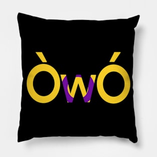 ÒwÓ intersex pride furry angry owo shirt Pillow