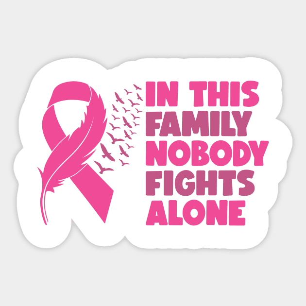 Epilepsy Awareness Sticker - 'In This Family Nobody Fights Alone' 5 Inch Vinyl Decal