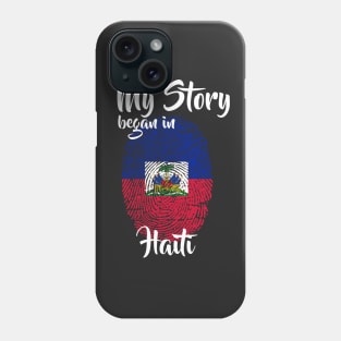 Haiti Flag Fingerprint My Story DNA Haitian Phone Case