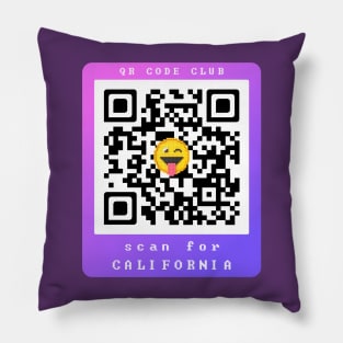 Scan for California, Qr Code Funny Memes -15 Pillow