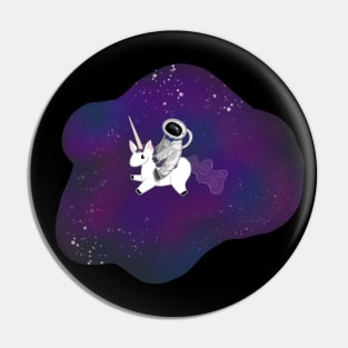 Astronaut Riding A Unicorn Pin