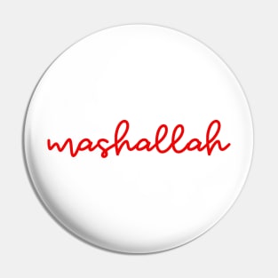 mashallah - supreme red Pin