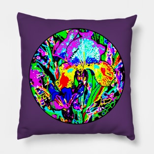 Two Irises Photograph Digital Var 3 Pillow