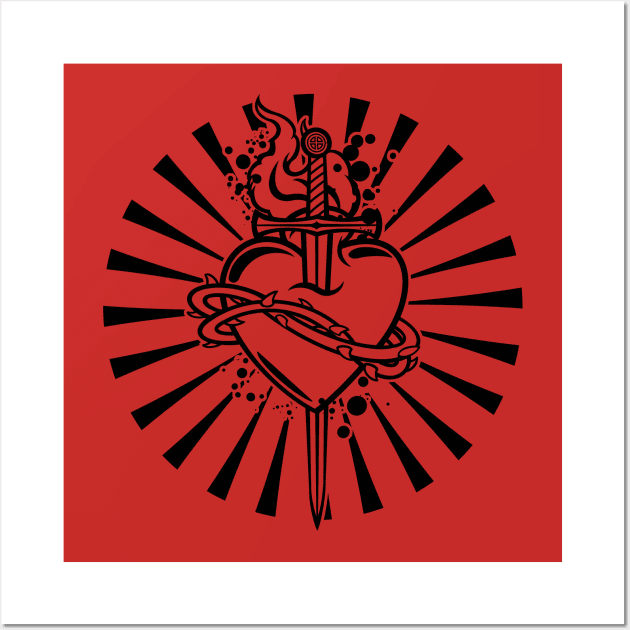 SACRED HEART TATTOO print art print art at