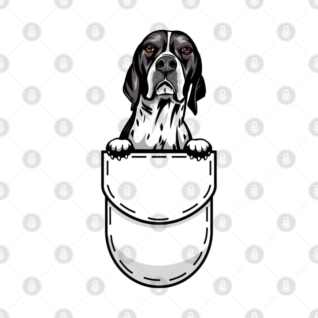 Funny English Pointer Pocket Dog by Pet My Dog