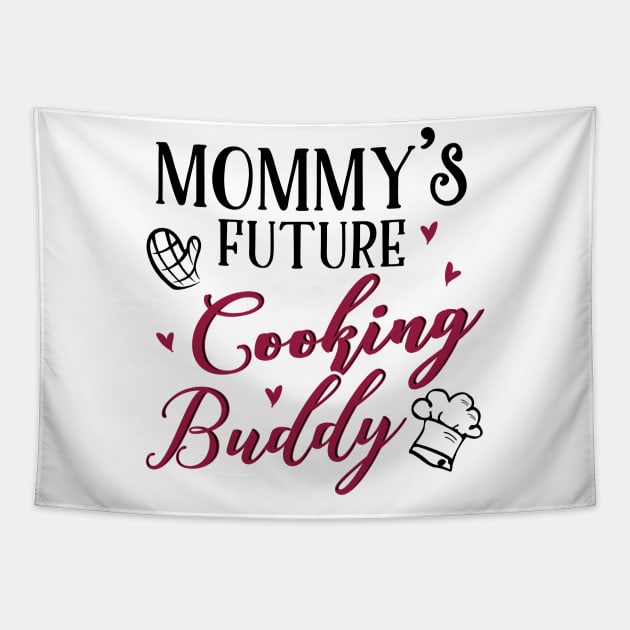 Cooking Mom and Baby Matching T-shirts Gift Tapestry by KsuAnn