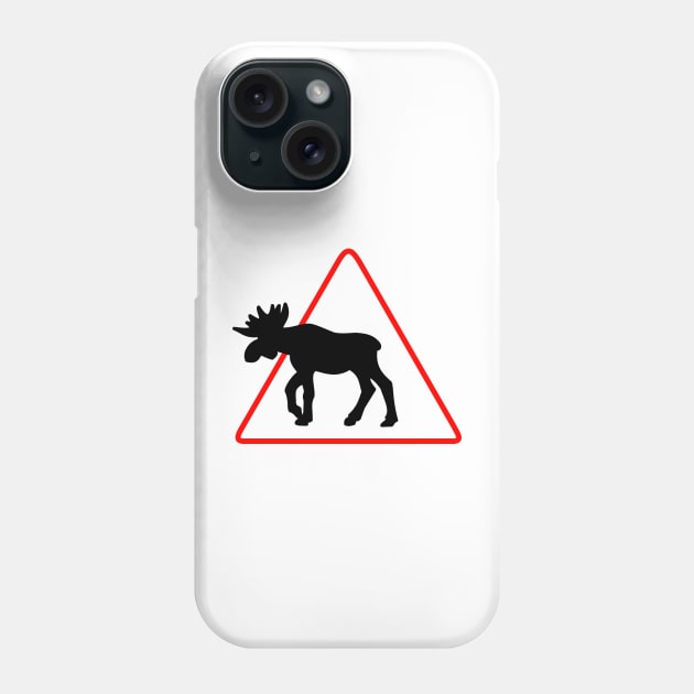 Moose crossing - scandinavia Phone Case by Aurealis