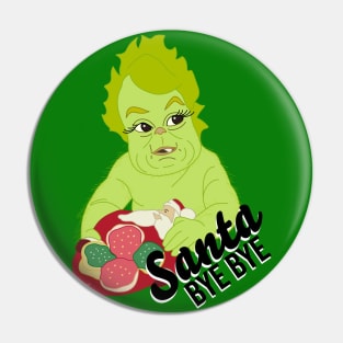 Santa Bye Bye Pin