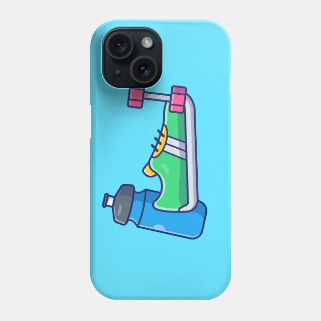 Dumbbell Shoes And Bottle Cartoon Phone Case by Catalyst Labs