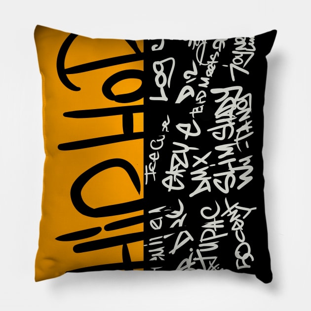Tagged HIP HOP Pillow by yera