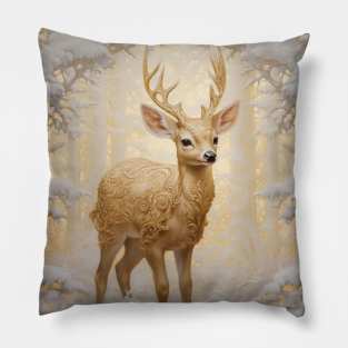 Gold Deer Pillow