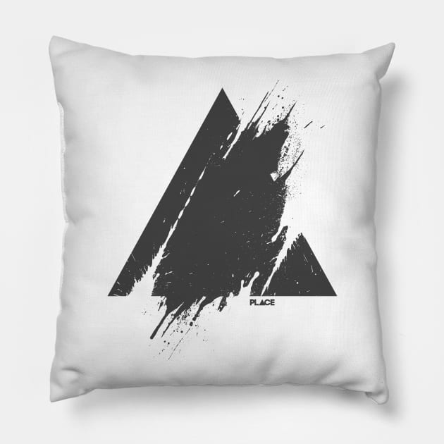 PLACE Splashed Triangle Pillow by Sitchko