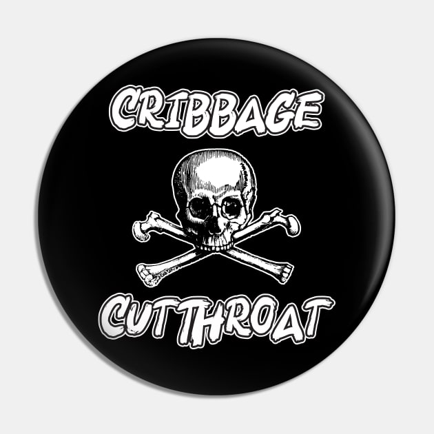 Funny Cribbage Cut Throat Muggins Match Pin by Huhnerdieb Apparel