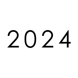 Simple Black / Dark 2024 year T-Shirt