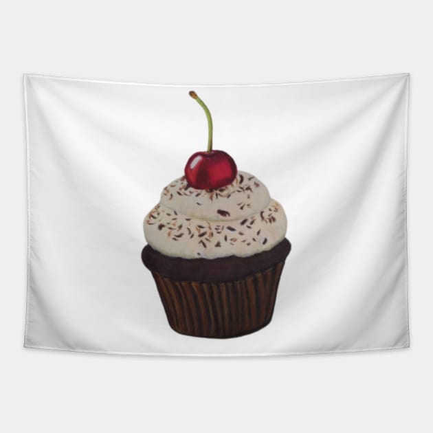 Cupcake with a Cherry on Top Tapestry by kazboart