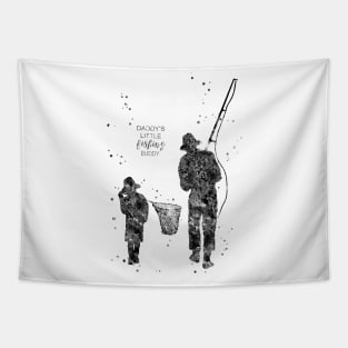 Father and son fishing Tapestry