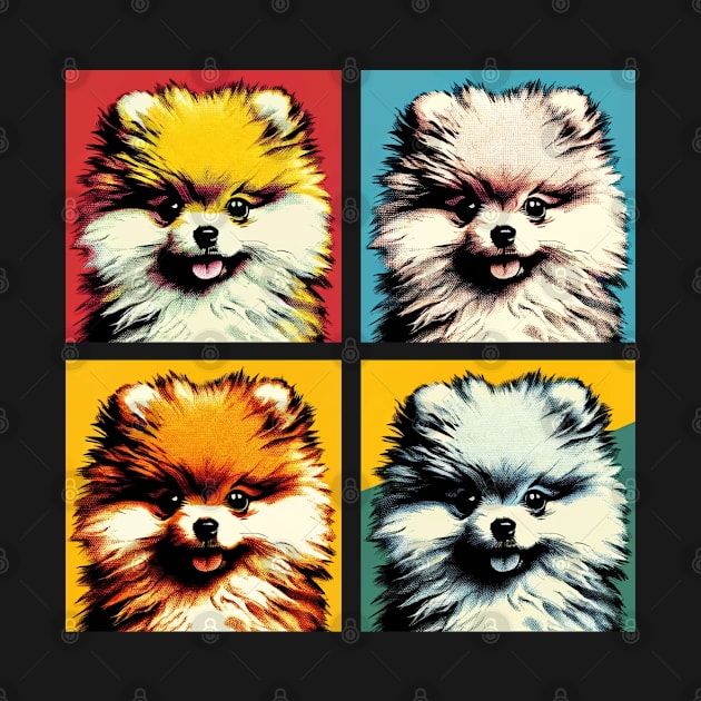 Pop Retro Pomeranian Art Painting - Cute Puppy by PawPopArt