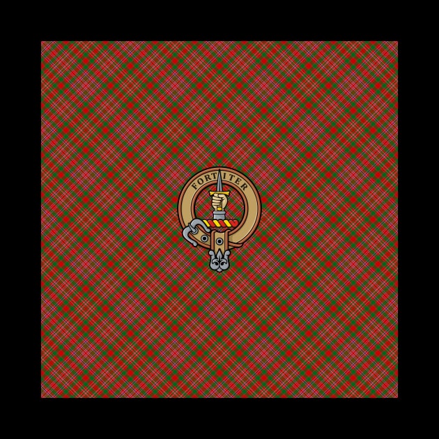 Clan MacAlister Crest over Tartan by sifis